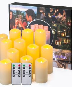 Bougies LED avec Télécommande Lot de 12
