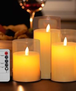 Bougies LED Ivoire Lot de 3