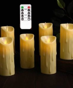 Lot de 6 Bougies à LED à Effet Fondu