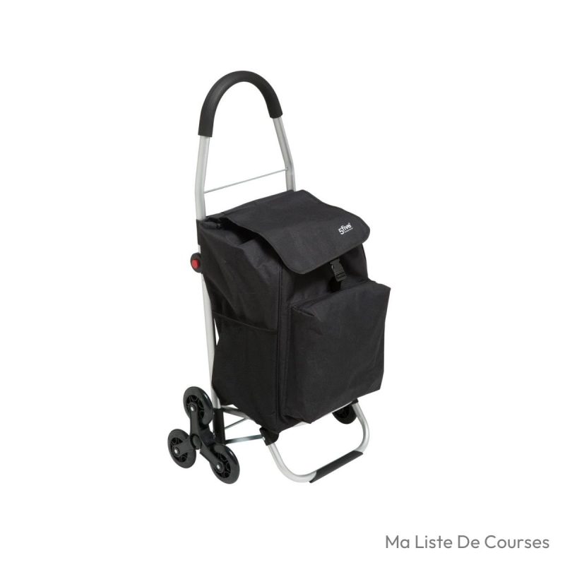 Chariot de courses 3 roues Five aluminium pliable