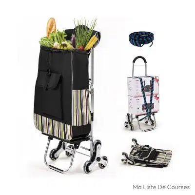 Chariot de courses 3 roues pliable isotherme 32L 30 kg