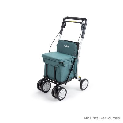 Chariot de courses pour senior Carlett Comfort 29L pliable siège intégré