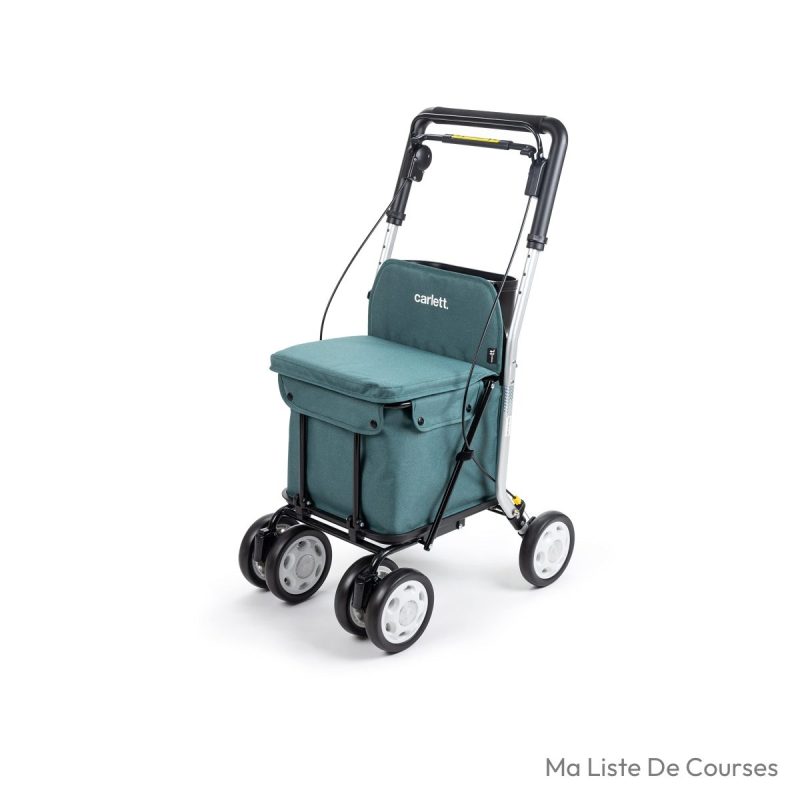 Chariot de courses pour senior Carlett Comfort 29L pliable siège intégré