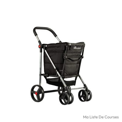 Chariot de courses Rolser Basket Polar 4 grandes roues 2 pivotantes pliante