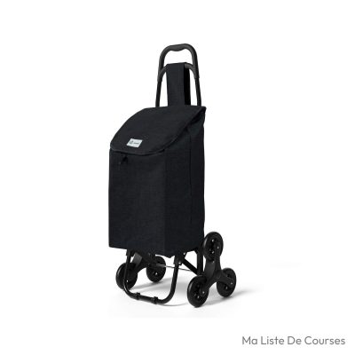 Chariot monte-escalier VOUNOT 6 roues Oxford pliable noir