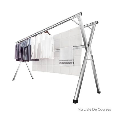 Étendoir à linge extérieur JAUREE 200 cm acier inoxydable 20 crochets