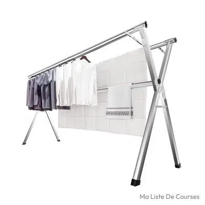 Étendoir à linge extérieur JAUREE 200 cm acier inoxydable 20 crochets